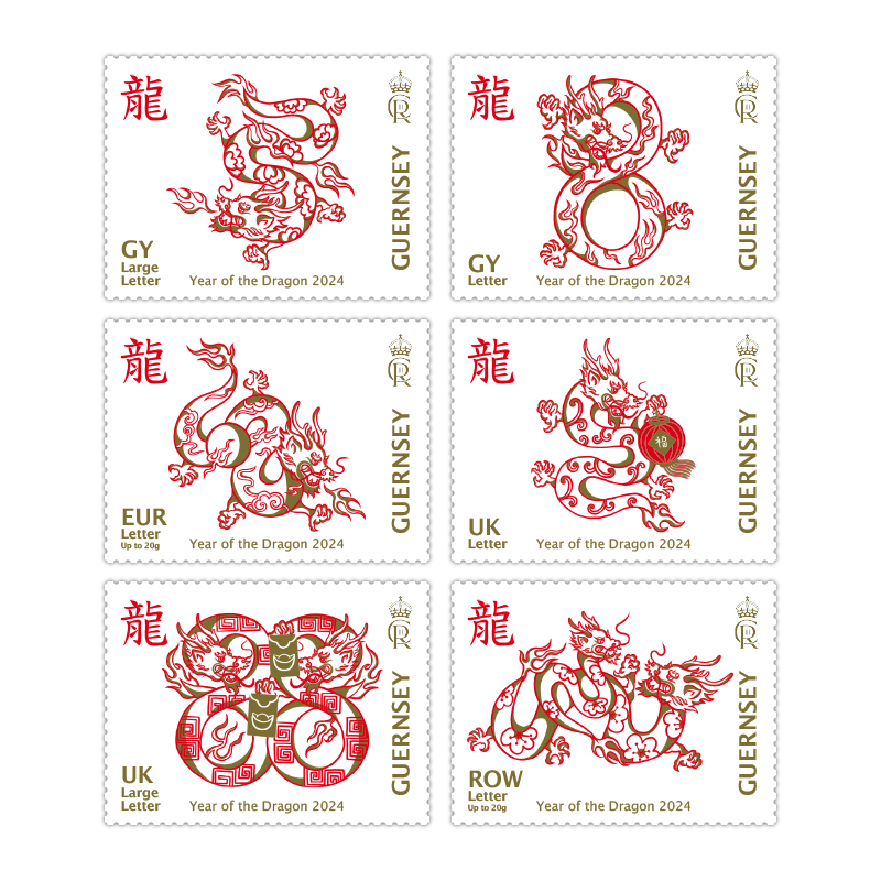 Set of 6 stamps